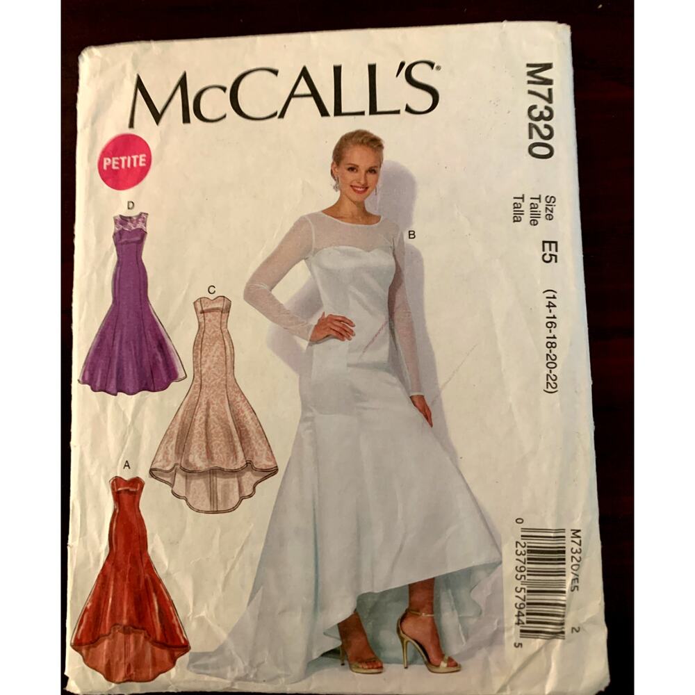 McCall's Formal dress pattern #M7320 sizes (14-22_